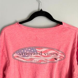 Vineyard Vines Mens Medium USA Surfboard Logo T-Shirt Pocket Tee Cotton M
